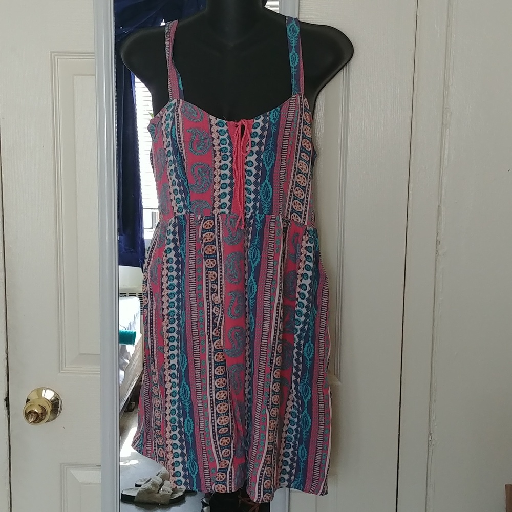 No Boundaries Sleeveless Boho Peasant Dress